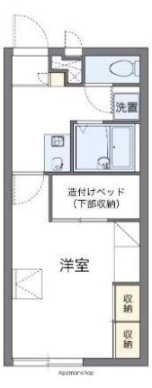 レオパレスニュー屋島 203｜香川県高松市屋島西町(賃貸アパート1K・2階・23.18㎡)の写真 その2