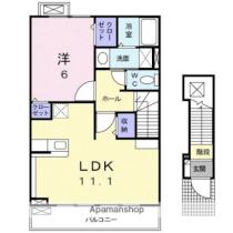 サニーロードＢ 202 ｜ 香川県高松市六条町（賃貸アパート1LDK・2階・46.09㎡） その2