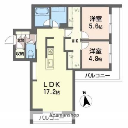 ビアッジオ松縄 302｜香川県高松市松縄町(賃貸マンション2LDK・3階・66.35㎡)の写真 その2