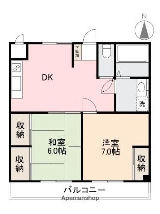 香川県高松市花ノ宮町１丁目（賃貸アパート2LDK・2階・58.32㎡） その2