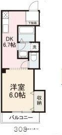 香川県高松市松島町２丁目(賃貸マンション1DK・3階・28.00㎡)の写真 その2