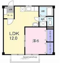 香川県高松市林町（賃貸アパート1LDK・1階・40.04㎡） その2