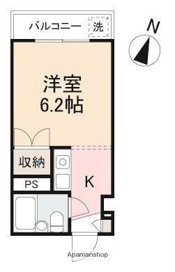 香川県高松市西宝町１丁目(賃貸マンション1K・3階・19.30㎡)の写真 その2