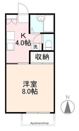 香川県高松市屋島中町(賃貸アパート1K・2階・26.50㎡)の写真 その2