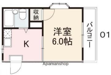 香川県高松市西宝町１丁目(賃貸マンション1K・4階・19.44㎡)の写真 その2