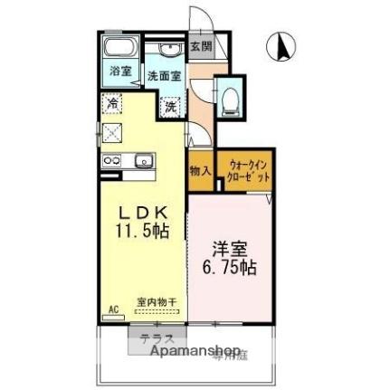 香川県高松市東山崎町（賃貸アパート1LDK・1階・45.48㎡） その2