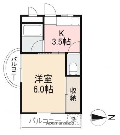 香川県高松市多賀町２丁目(賃貸マンション1K・3階・20.00㎡)の写真 その2