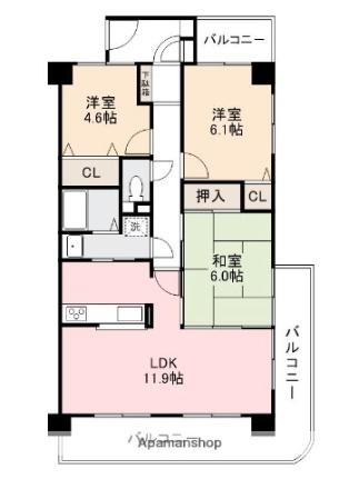 香川県高松市太田下町(賃貸マンション3LDK・7階・70.08㎡)の写真 その2