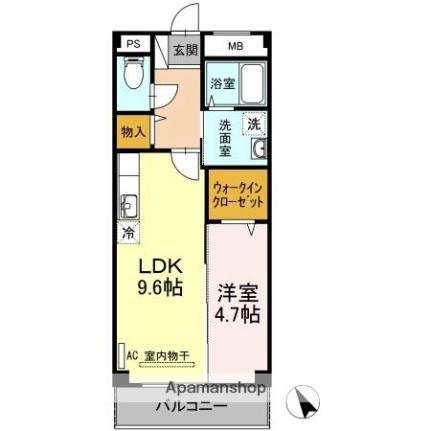 香川県高松市松島町(賃貸マンション1LDK・2階・40.32㎡)の写真 その2