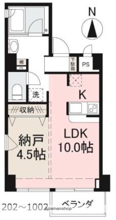 香川県高松市中央町(賃貸マンション1LDK・8階・34.37㎡)の写真 その2