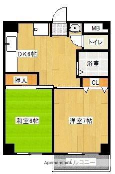 香川県高松市多肥下町(賃貸マンション2DK・2階・42.10㎡)の写真 その2