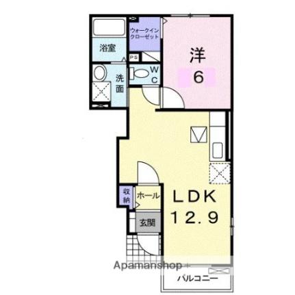香川県さぬき市昭和(賃貸アパート1LDK・1階・42.98㎡)の写真 その2