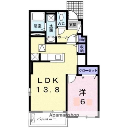 香川県高松市元山町（賃貸アパート1LDK・1階・45.89㎡） その2