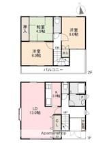 香川県高松市松縄町（賃貸一戸建3LDK・2階・82.75㎡） その2