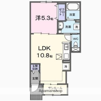 香川県高松市勅使町(賃貸アパート1LDK・1階・40.02㎡)の写真 その2