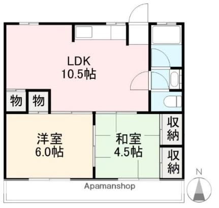 ヴェルヴィルＫＩＴＡ 405｜香川県高松市木太町(賃貸マンション2LDK・4階・50.02㎡)の写真 その2