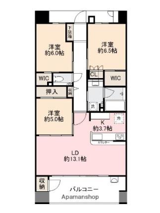 サーパスシティ番町ウエストテラス 1002｜香川県高松市番町５丁目(賃貸マンション3LDK・10階・78.20㎡)の写真 その2