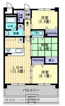 アルテミスガーデン 103｜香川県高松市三条町(賃貸マンション3LDK・1階・70.80㎡)の写真 その2
