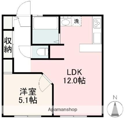 エイト屋島 B202｜香川県高松市屋島西町(賃貸アパート1LDK・2階・43.29㎡)の写真 その2