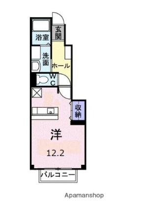 サニーサイド　ハウス　森　Ａ 102｜香川県高松市鹿角町(賃貸アパート1R・1階・33.15㎡)の写真 その2