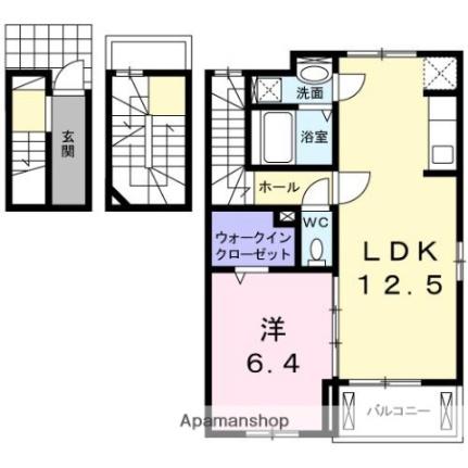 フェリーチェ太田 301｜香川県高松市太田下町(賃貸アパート1LDK・3階・54.68㎡)の写真 その2