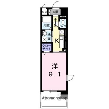 モア　ドリーム 301｜香川県高松市木太町(賃貸マンション1K・3階・30.96㎡)の写真 その2