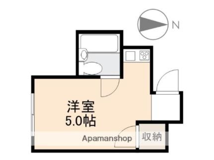 番町コーポ 3-C｜香川県高松市番町５丁目(賃貸アパート1R・3階・15.60㎡)の写真 その2