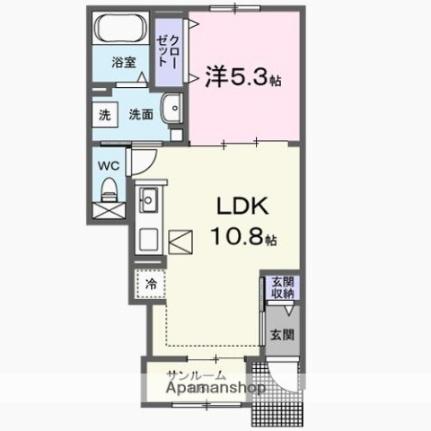 クラール勅使イーストＡ 102｜香川県高松市勅使町(賃貸アパート1LDK・1階・40.02㎡)の写真 その2