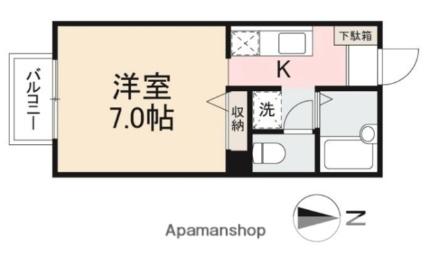 フォブール坂田 102｜香川県高松市太田上町(賃貸アパート1K・1階・23.18㎡)の写真 その2