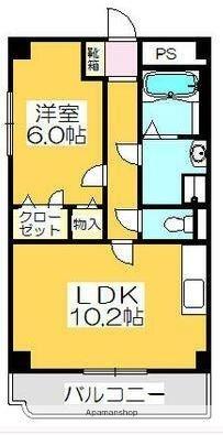 Ｐｅａｃｅ　Ｈｏｕｓｅ　ＭIII 201｜香川県高松市上天神町(賃貸マンション1LDK・2階・43.10㎡)の写真 その2