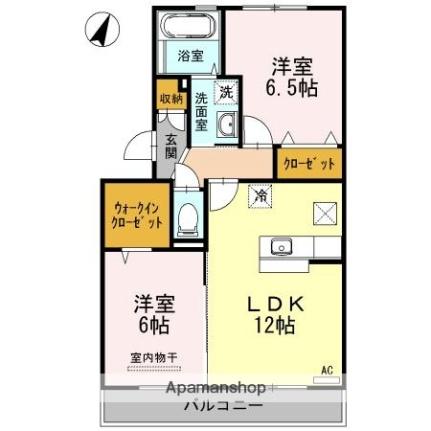 マインパレスII　Ａ・Ｂ棟 B103｜香川県高松市香西南町(賃貸アパート2LDK・1階・58.07㎡)の写真 その2