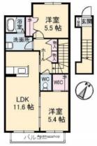 シャーメゾン西山崎　Ａ棟・Ｂ棟 B202 ｜ 香川県高松市西山崎町（賃貸アパート2LDK・2階・60.87㎡） その2