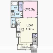 クラール勅使イーストＢ 105 ｜ 香川県高松市勅使町（賃貸アパート1LDK・1階・40.02㎡） その2