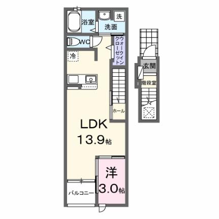 リ・クレスト 202｜香川県坂出市福江町２丁目(賃貸アパート1LDK・2階・41.73㎡)の写真 その2