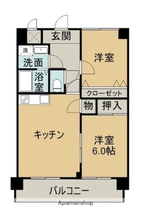 プレジール前川 102｜香川県綾歌郡宇多津町浜五番丁(賃貸マンション2LDK・1階・55.25㎡)の写真 その2