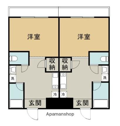 グランシャトー青山　西棟 305｜香川県丸亀市土器町東５丁目(賃貸マンション1K・3階・28.08㎡)の写真 その2