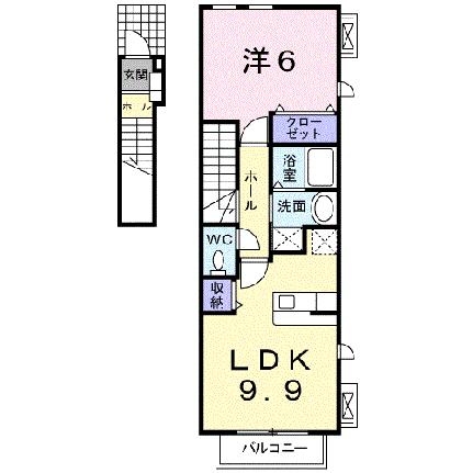 スノーフレーク・アイ 201 ｜ 香川県丸亀市三条町（賃貸アパート1LDK・2階・42.37㎡） その2