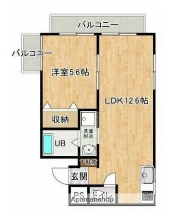 愛媛県東温市志津川(賃貸マンション1LDK・3階・38.88㎡)の写真 その2