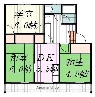 コーポ永木 303｜愛媛県松山市土居田町(賃貸マンション3DK・3階・48.01㎡)の写真 その2