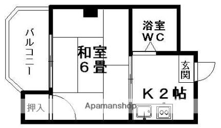 サンレッド 207｜愛媛県松山市生石町(賃貸マンション1K・2階・20.00㎡)の写真 その2