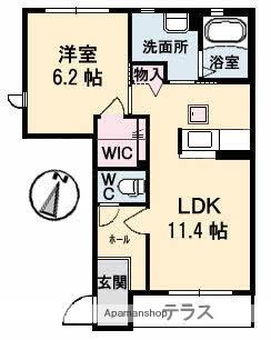 ビオラ天山 101｜愛媛県松山市天山１丁目(賃貸アパート1LDK・1階・44.52㎡)の写真 その2