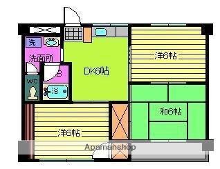 第86杉フラット 410｜愛媛県松山市愛光町(賃貸マンション3DK・4階・48.00㎡)の写真 その2