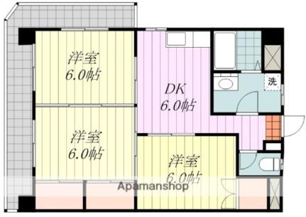 ＲＯＹＡＬ　ＡＮＮＥＸ　久万ノ台 605｜愛媛県松山市久万ノ台(賃貸マンション3DK・6階・56.70㎡)の写真 その2