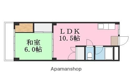 得松第二マンション ｜愛媛県松山市清水町１丁目(賃貸マンション1LDK・5階・34.00㎡)の写真 その2