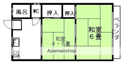 コーポ得居 7｜愛媛県松山市土居田町(賃貸アパート2DK・2階・30.24㎡)の写真 その2