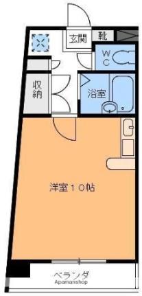 風のアトリエ 501｜愛媛県松山市緑町２丁目(賃貸マンション1R・5階・21.60㎡)の写真 その2