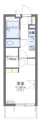 レオパレス松山インターII 208｜愛媛県松山市東石井６丁目(賃貸マンション1K・2階・20.81㎡)の写真 その2