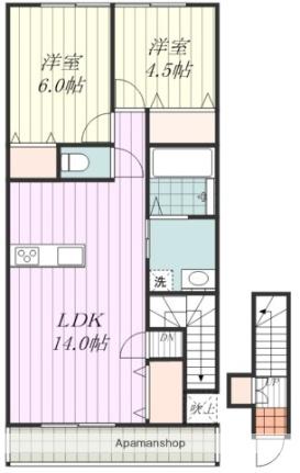 グレースコートＳＡＹＡ 203｜愛媛県松山市北斎院町(賃貸アパート2LDK・2階・63.34㎡)の写真 その2