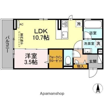 フェリエVI 302 ｜ 愛媛県松山市南江戸１丁目（賃貸アパート1LDK・3階・37.69㎡） その2