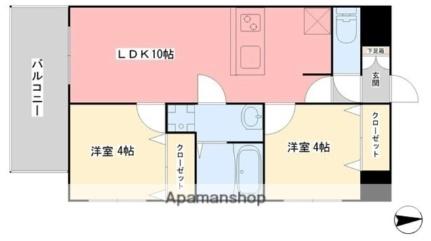 ＧＲＡＮＤＥ　ＡＲＣＨＥ　ＥＤＡＭＡＴＳＵ 301｜愛媛県松山市枝松４丁目(賃貸マンション2LDK・3階・47.66㎡)の写真 その2